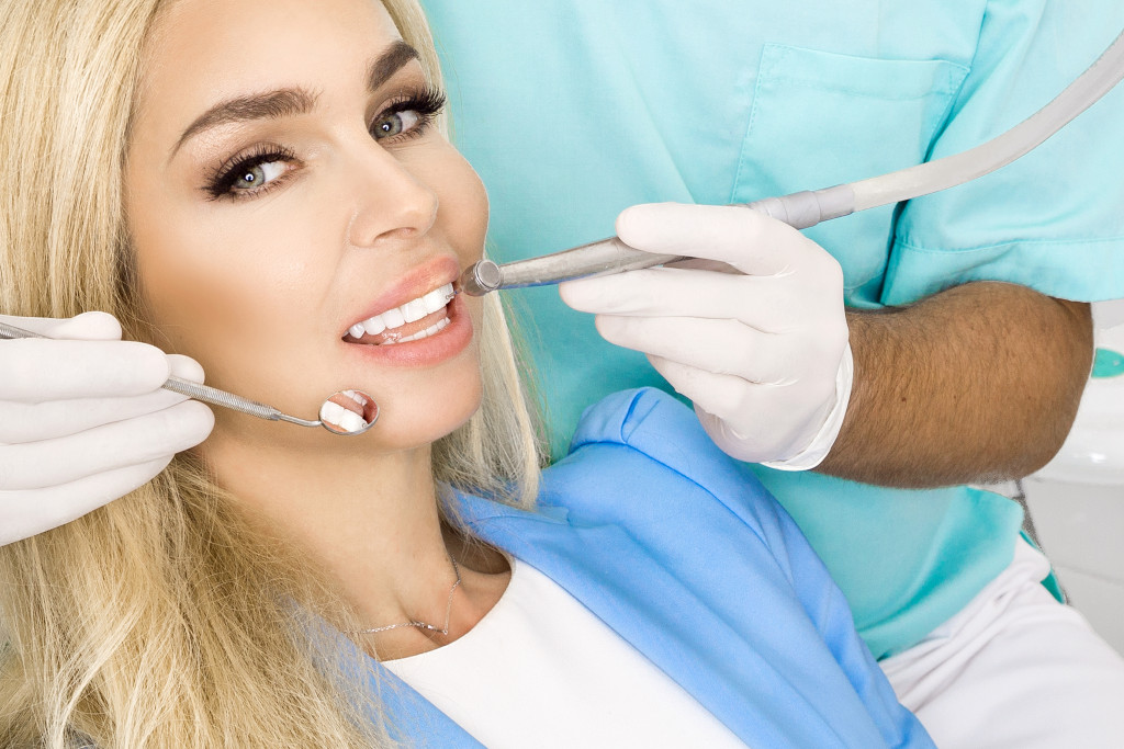 a person getting dental checkups