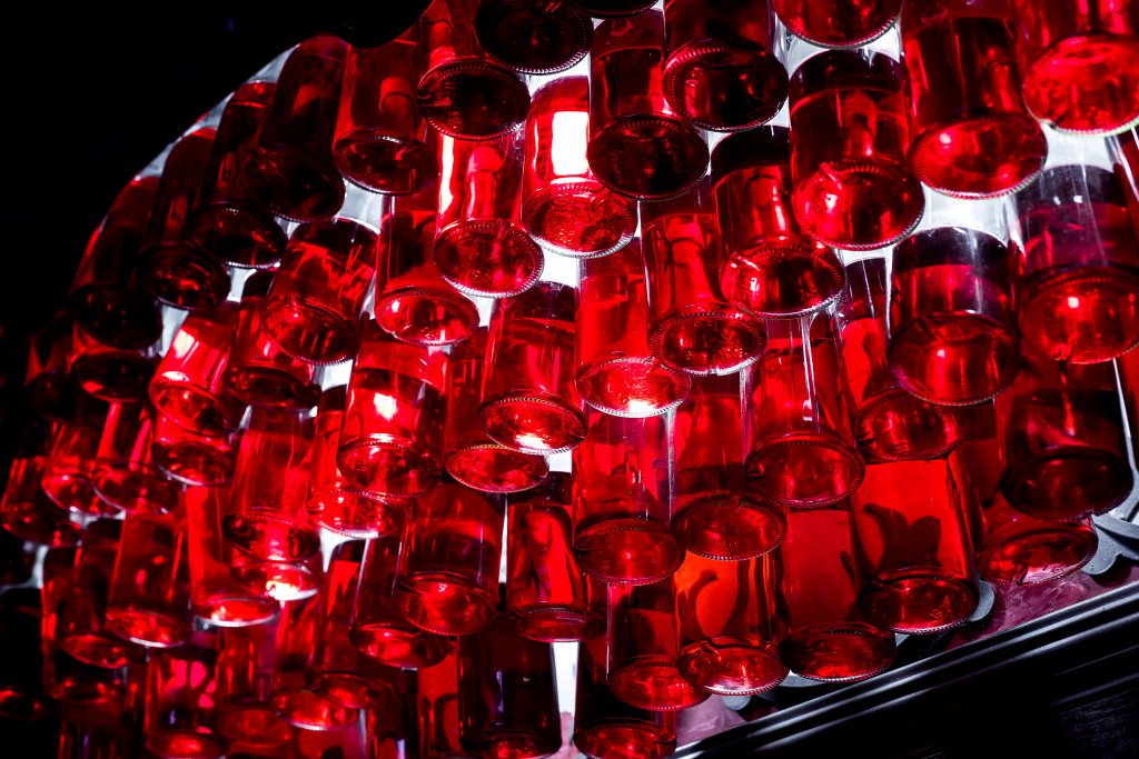 red bottles
