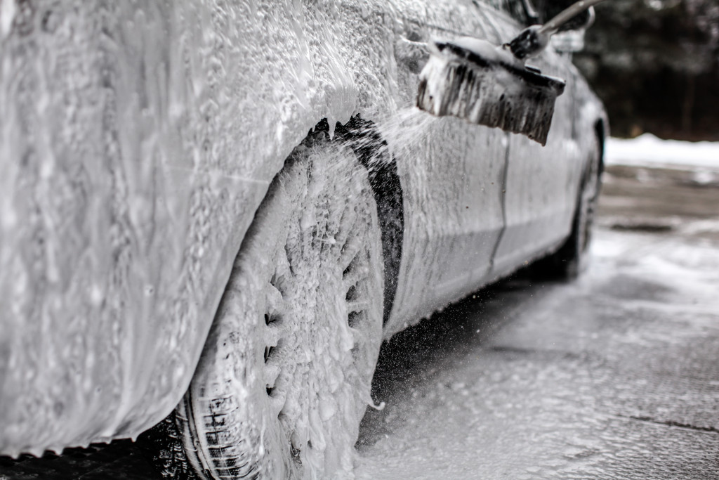 Washing and waxing a car