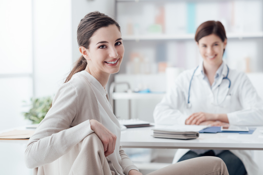 woman consulting about her health with a doctor