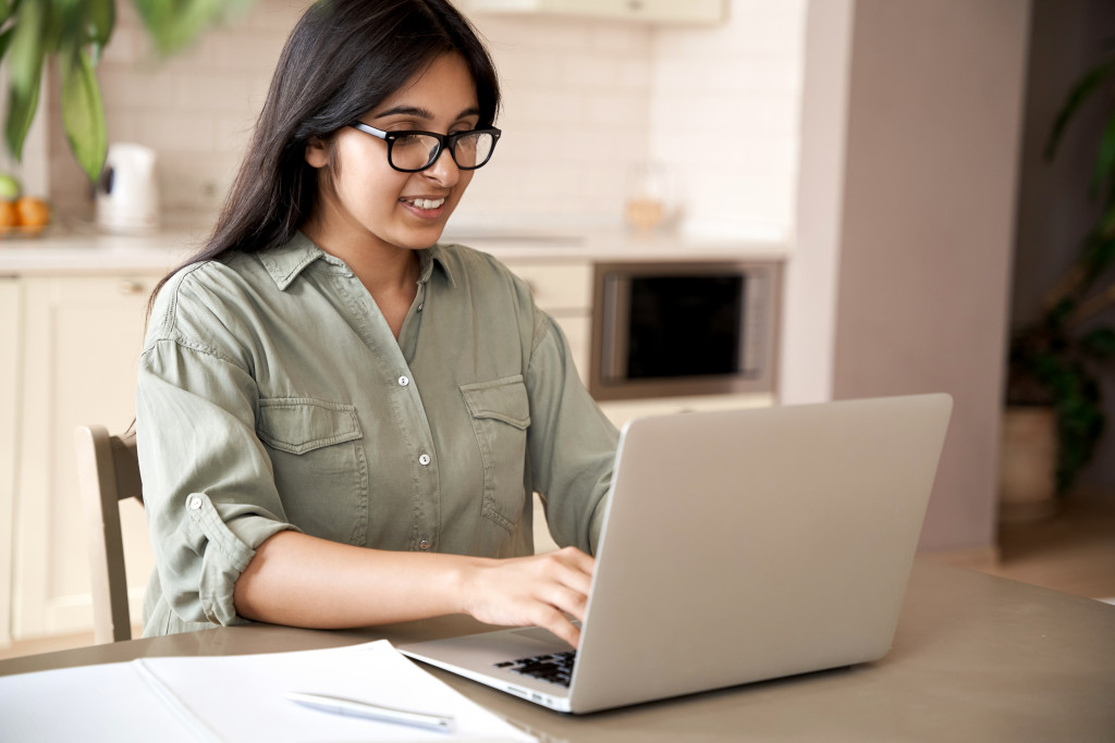 a person working on their computer