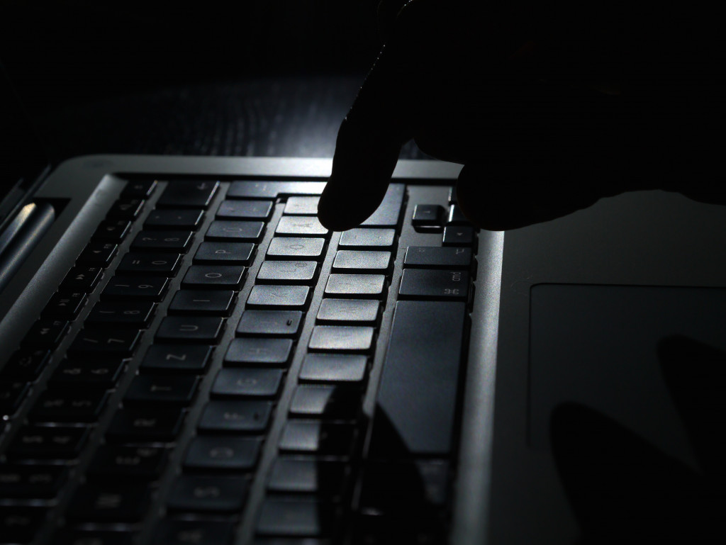 password being typed in the dark